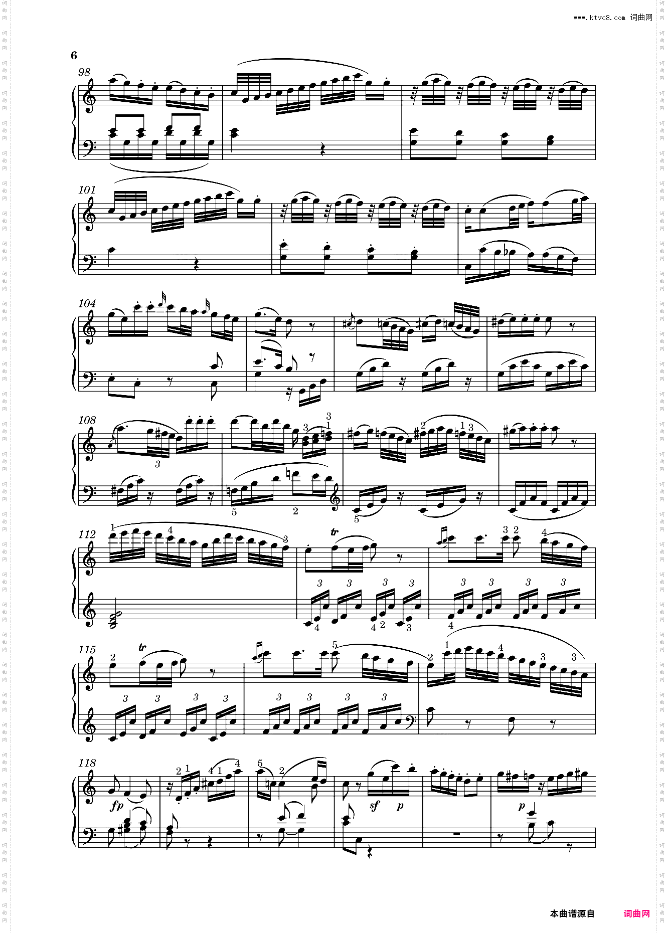 钢琴奏鸣曲KV330