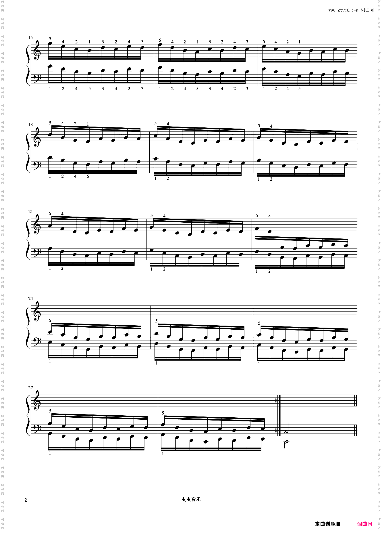 练习8《哈农 钢琴练指法》