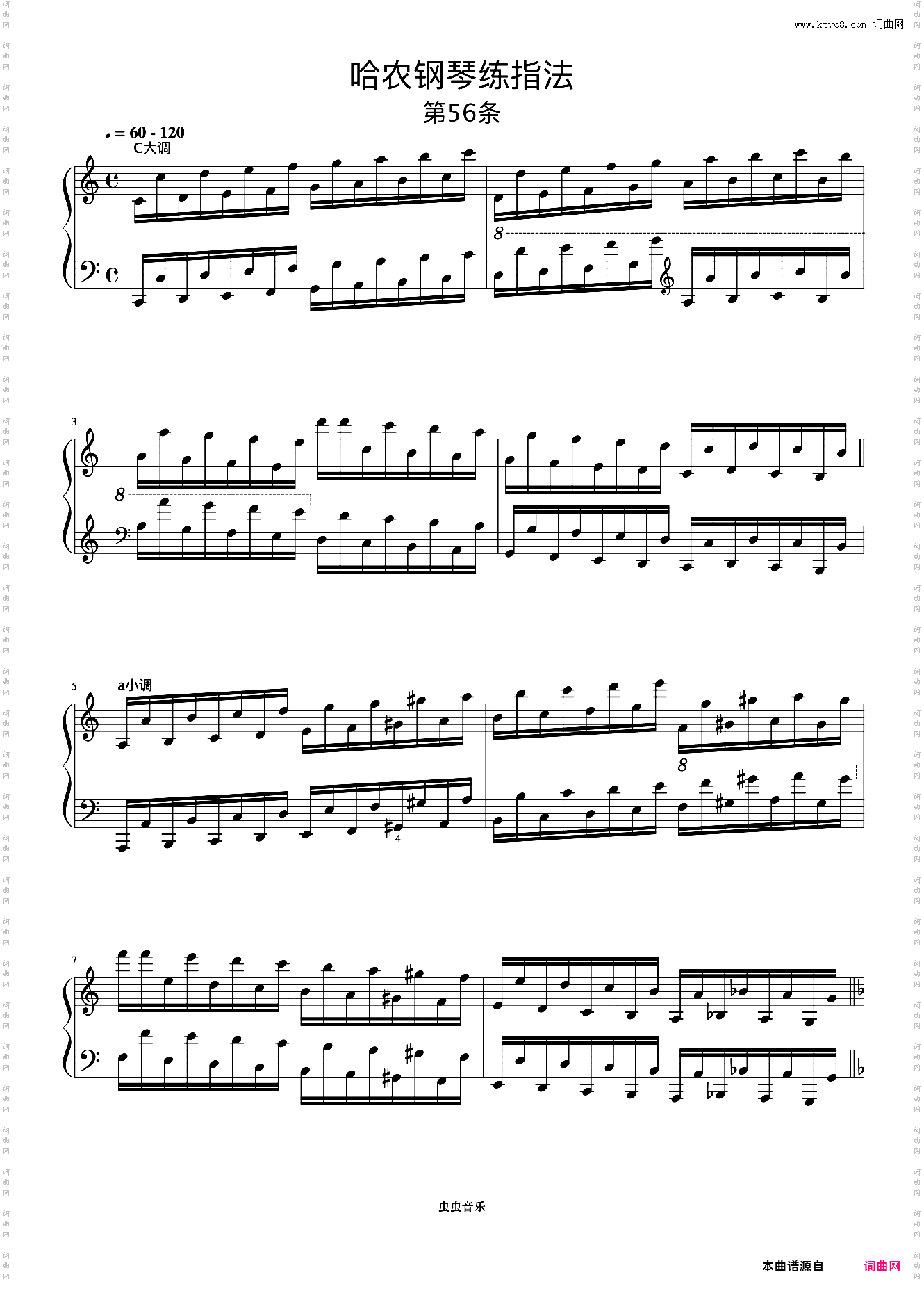 练习56《哈农 钢琴练指法》