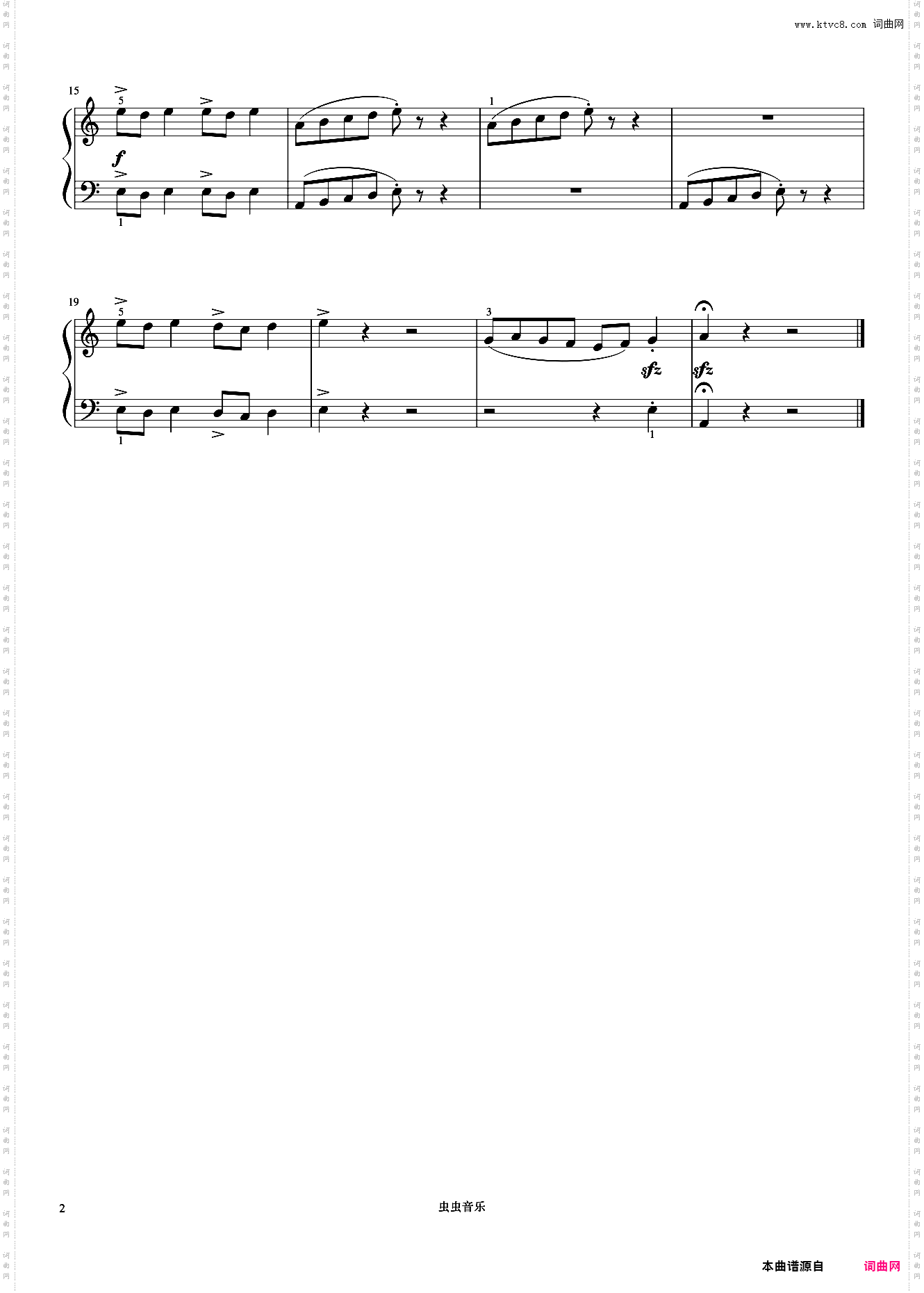 1级 乡村快步舞曲《音协钢琴考级曲目 1-5级》