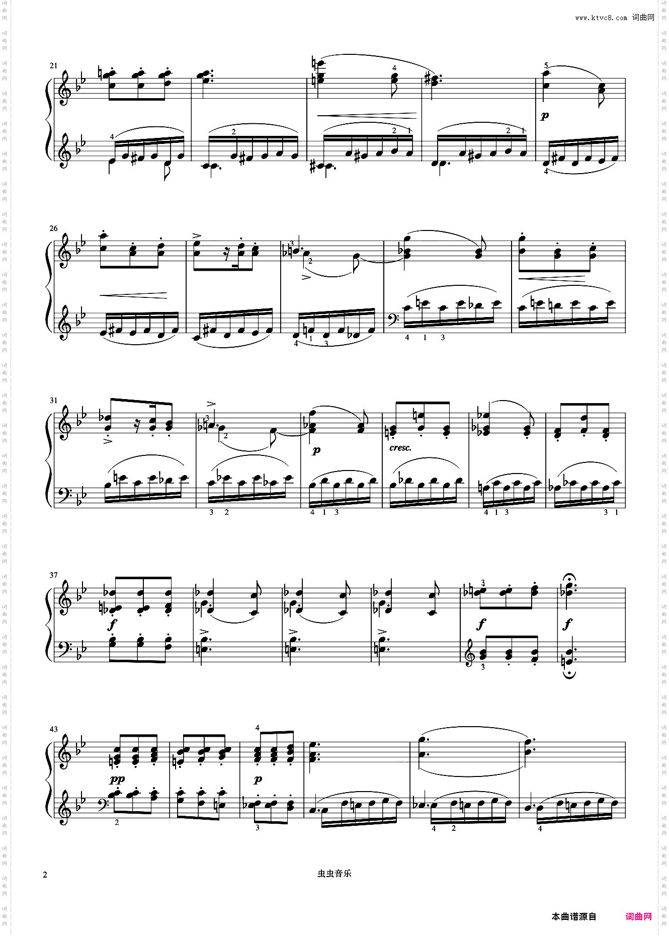 7级 左手练习曲Op·46 No·21《音协钢琴考级曲目 6-8级》