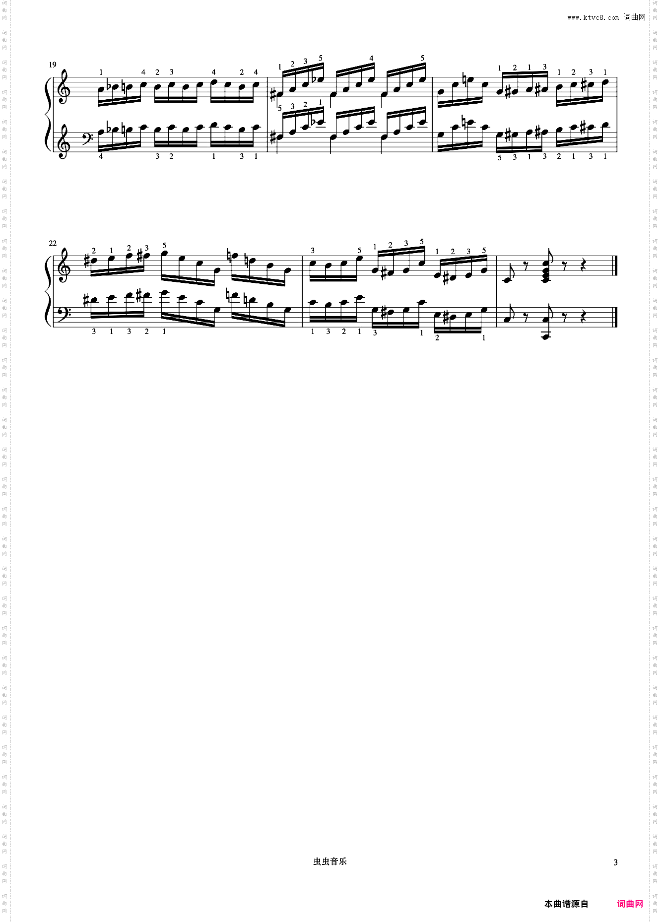 6级 半音阶练习曲Op·636 No·19《音协钢琴考级曲目 6-8级》