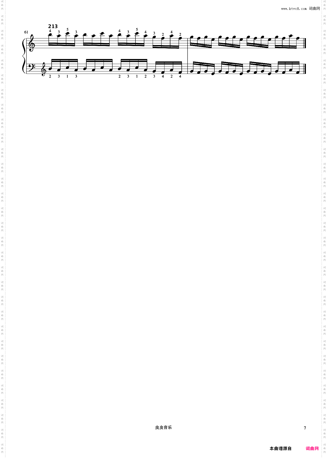 练习手的变换位置《什密特钢琴手指练习》