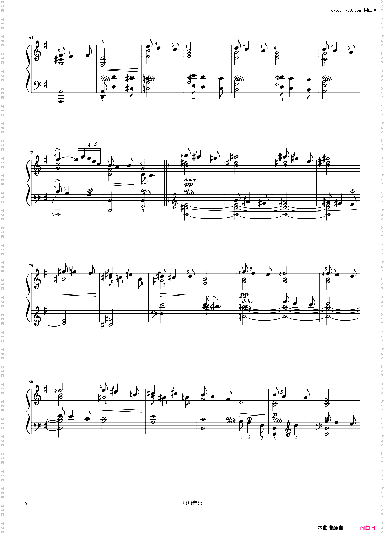 9级 婚礼《中国院钢琴考级曲目》