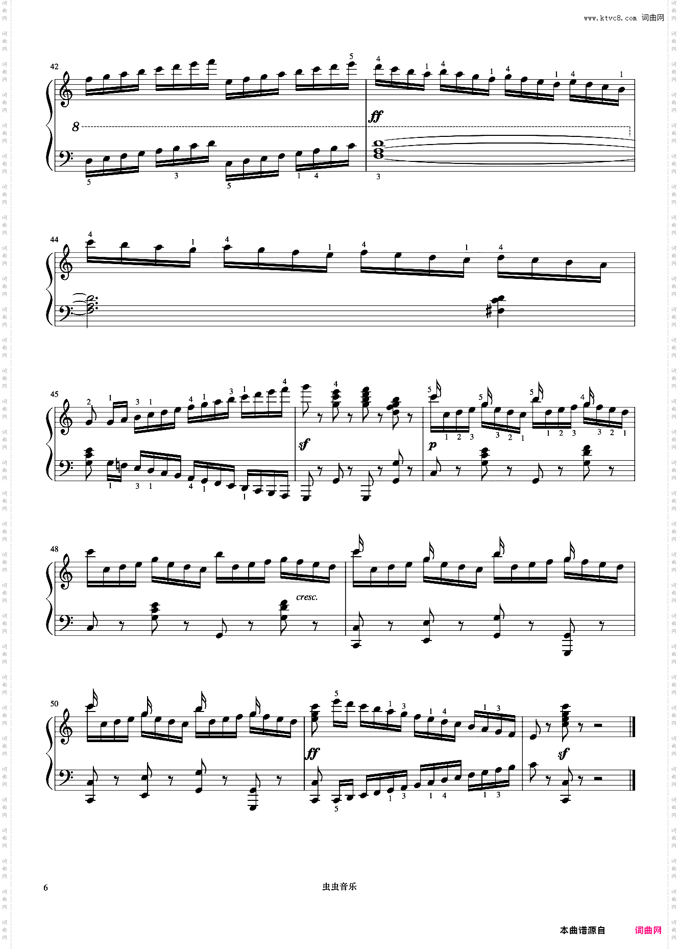 第5首《车尔尼快速练习曲 作品299》