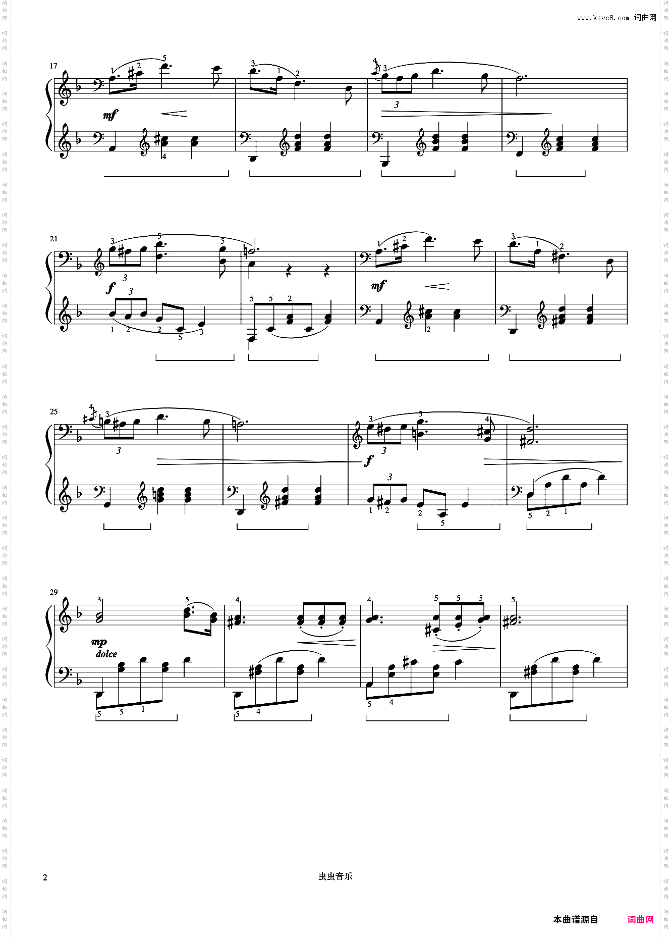 小夜曲《约翰汤普森 现代钢琴教程3》