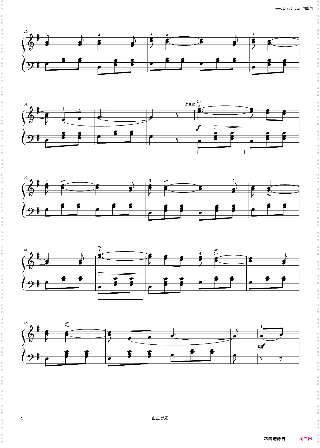 星光圆舞曲《约翰汤普森 现代钢琴教程2》