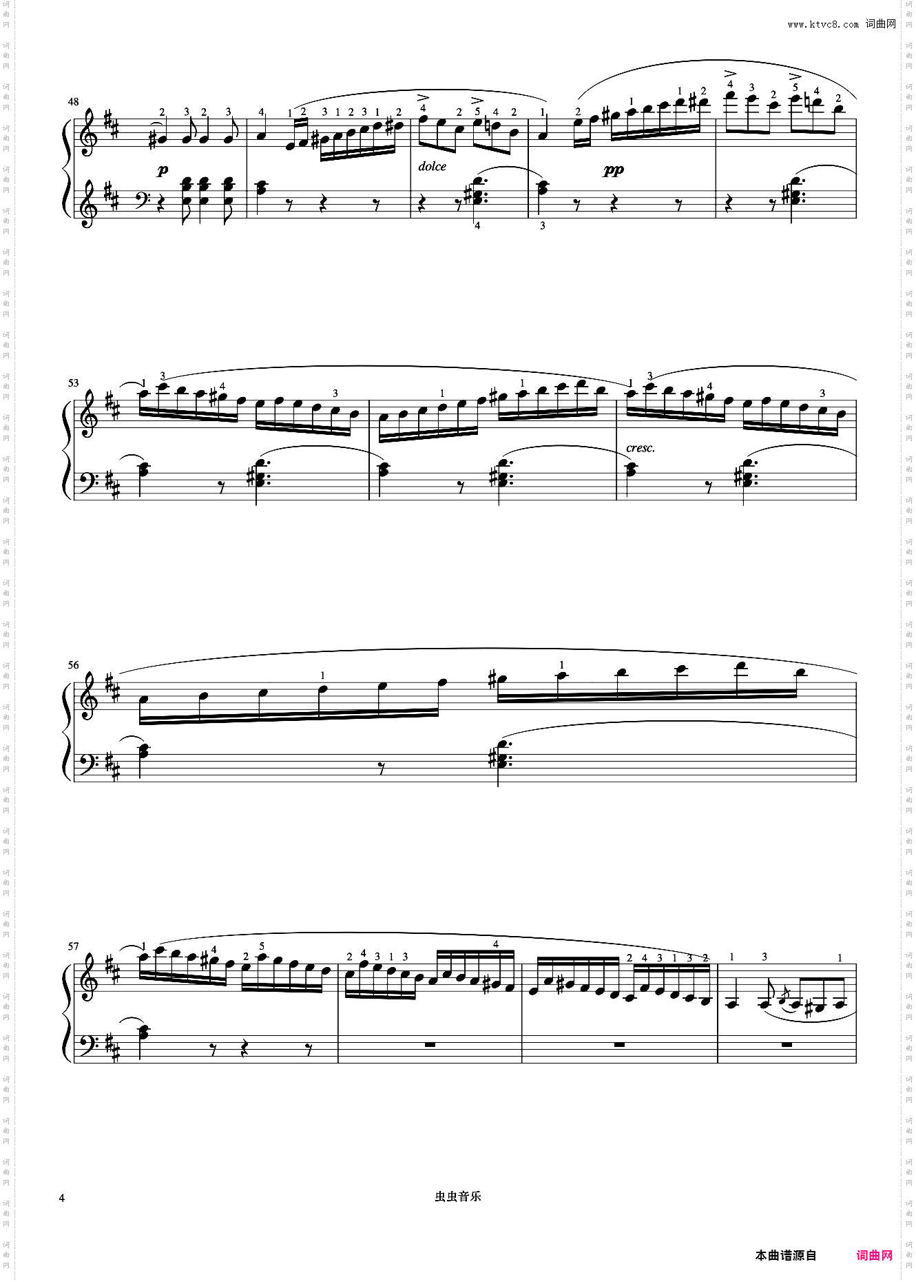 5级 D大调小奏鸣曲第二乐章《音协钢琴考级曲目 1-5级》