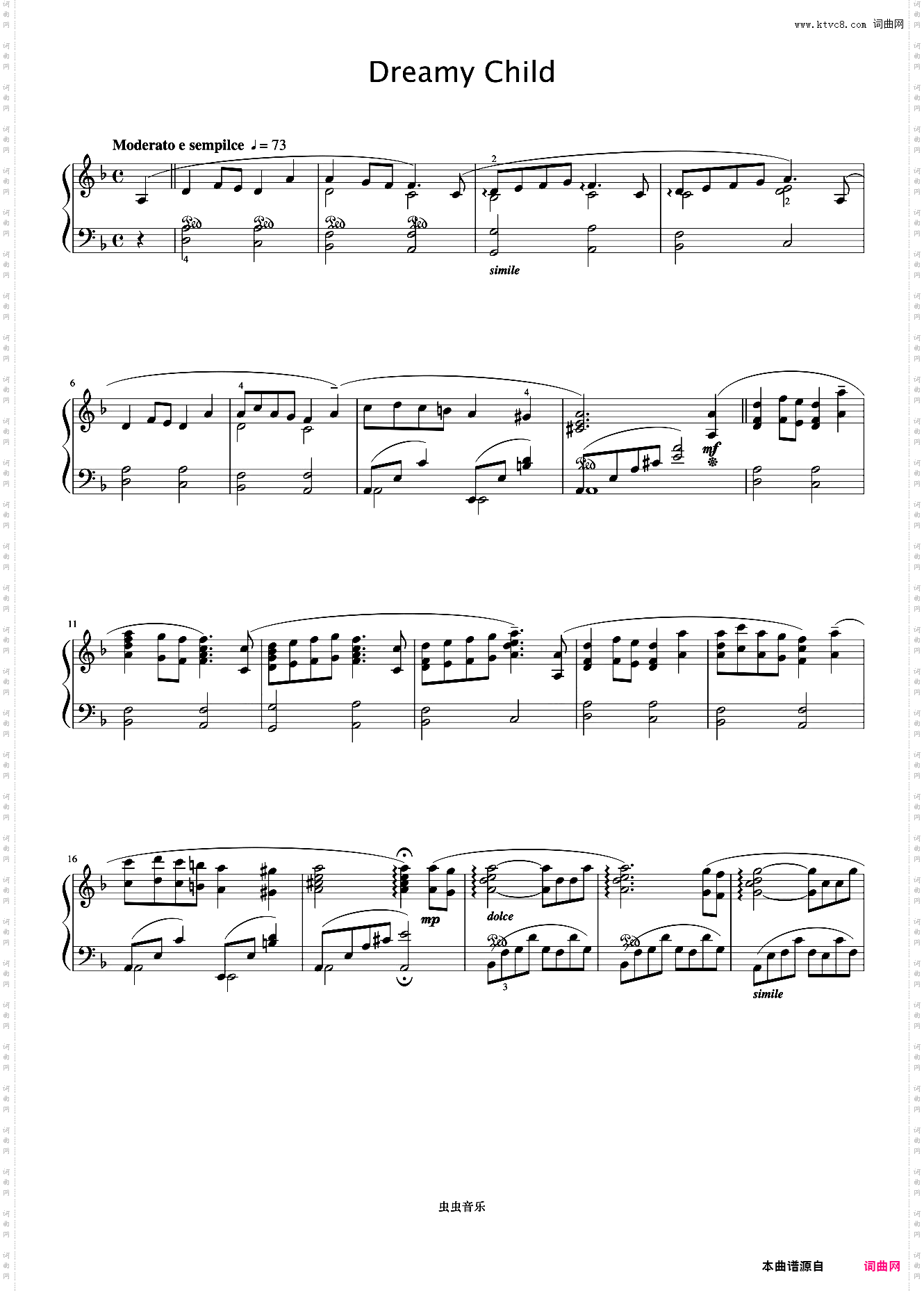 Dreamy Child《久石让钢琴作品精选集》