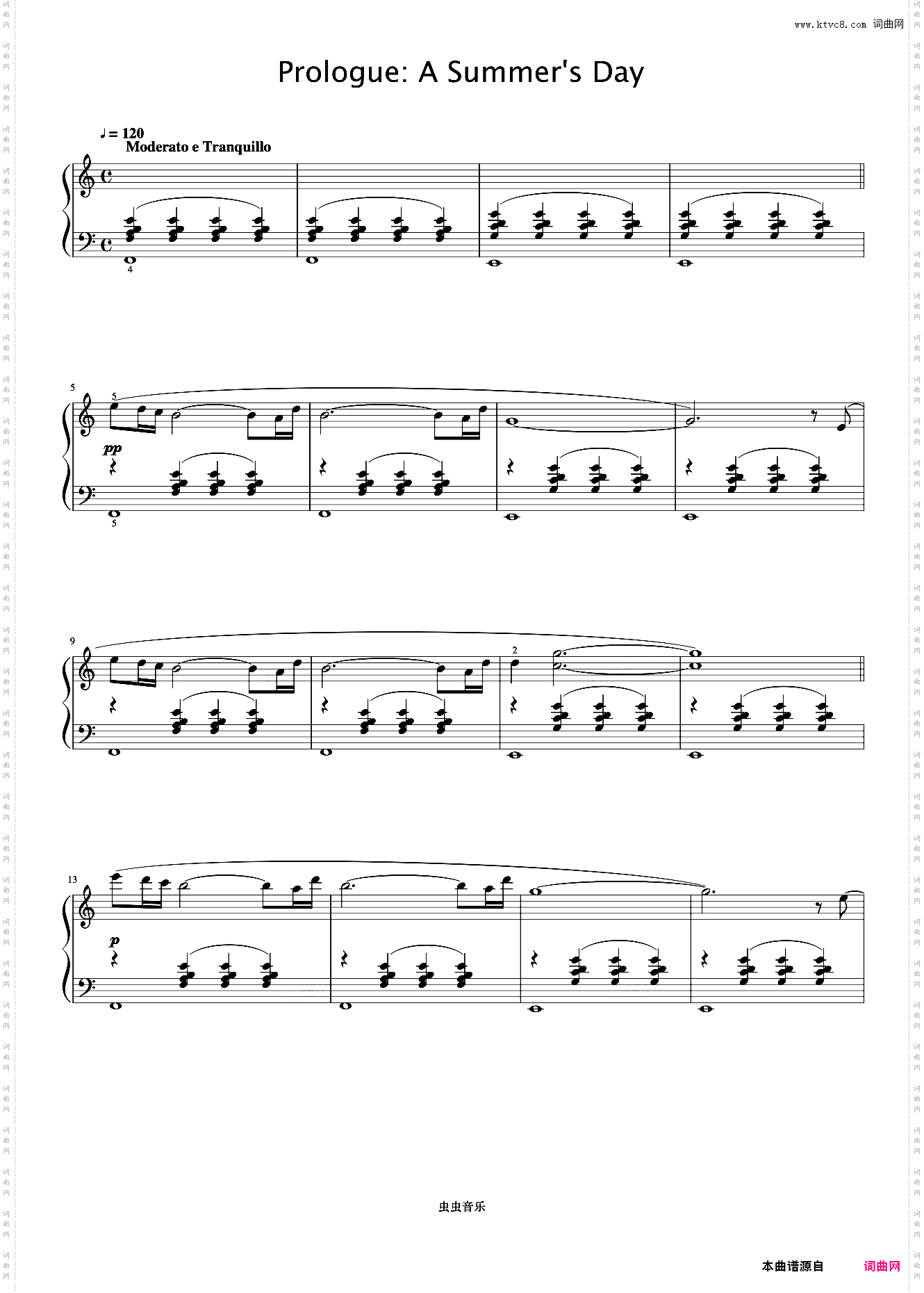 12 A Summer's Day《久石让钢琴作品精选集》