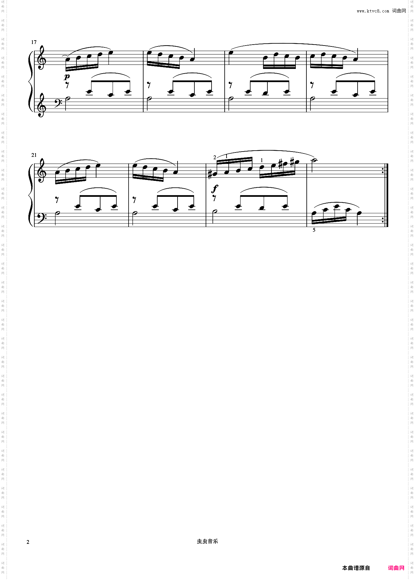 第91首《拜厄钢琴基础教程》