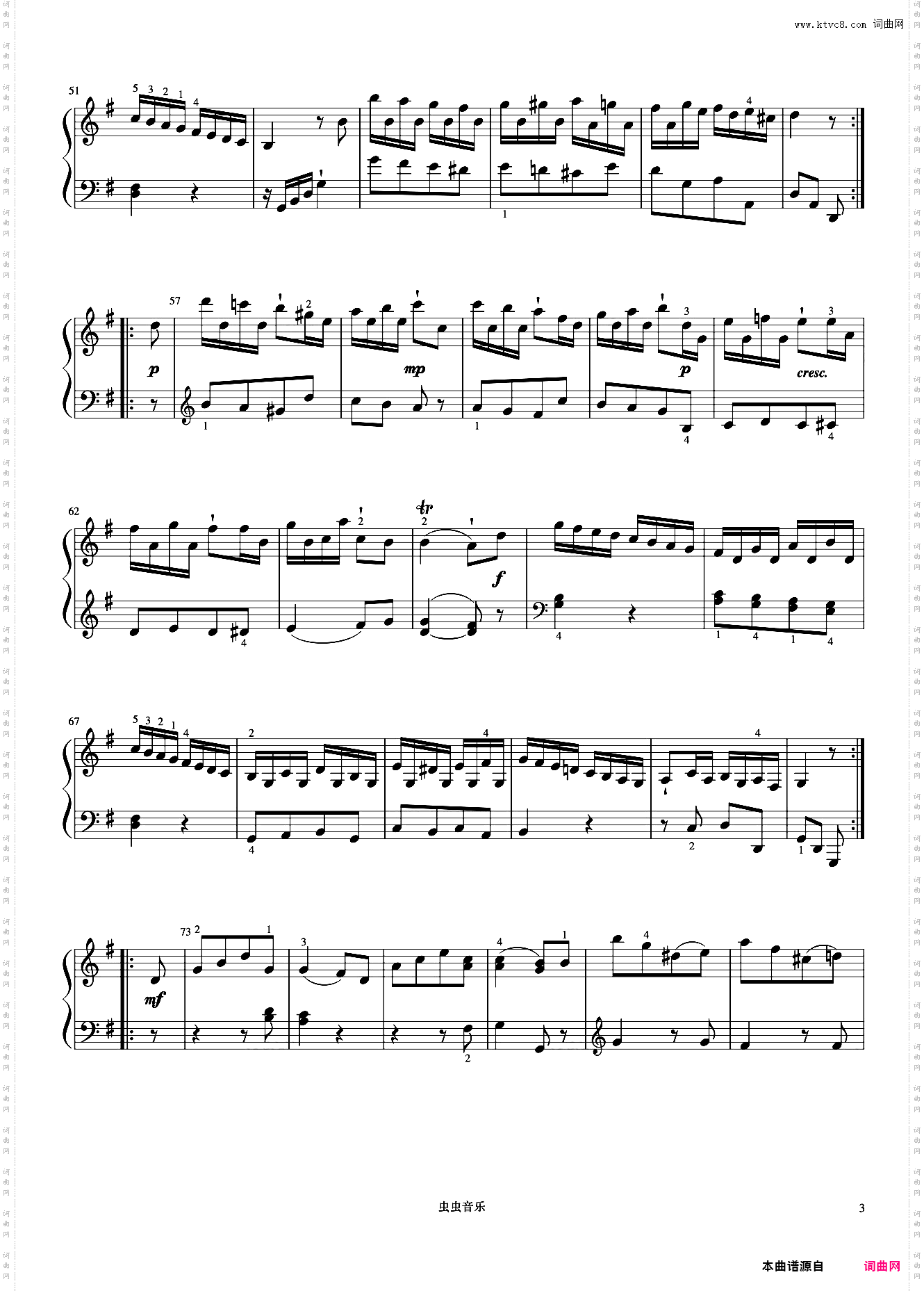 6级 G大调奏鸣曲 第三乐章《中央院钢琴考级曲目 1-6级》