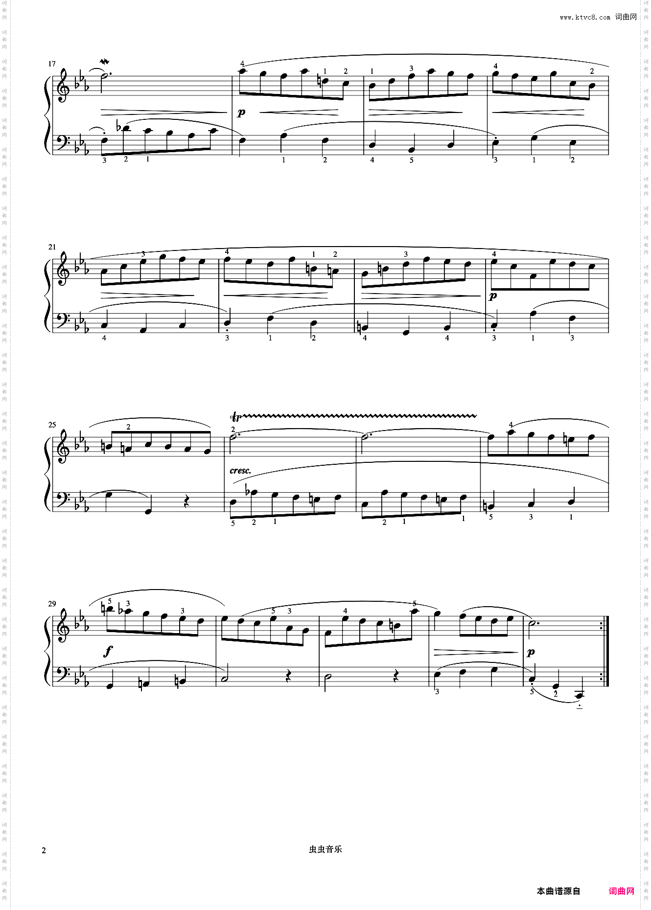 第27首 小步舞曲《巴赫 初级钢琴曲集》