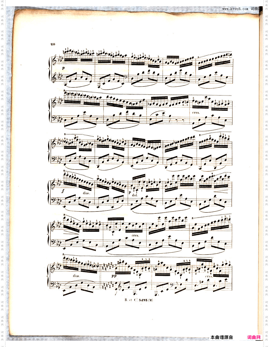 车尔尼一首类似肖邦练习曲op25-2的练习曲 作品818第47首