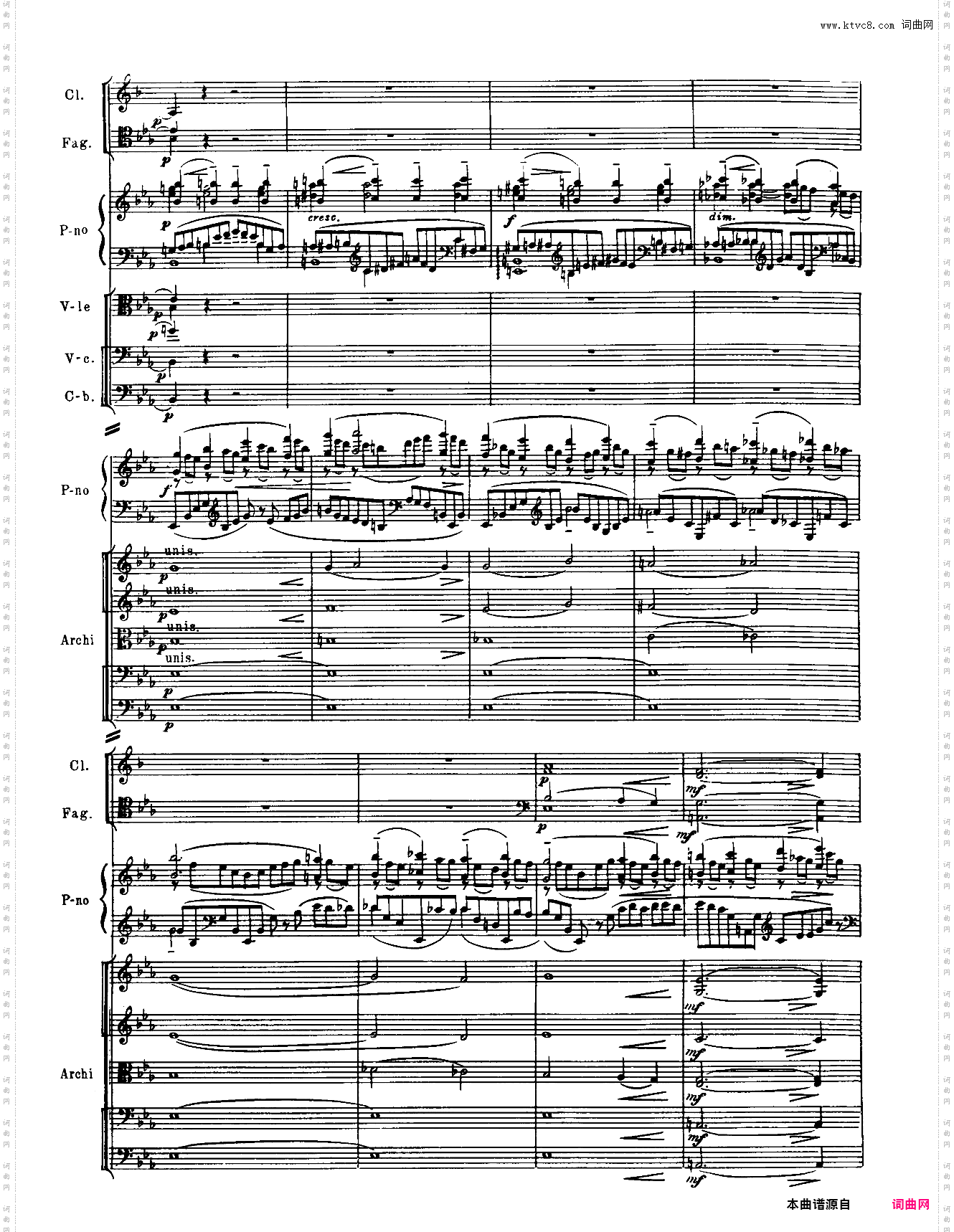 Rachmaninoff_拉赫玛尼诺夫钢琴第二协奏曲总谱