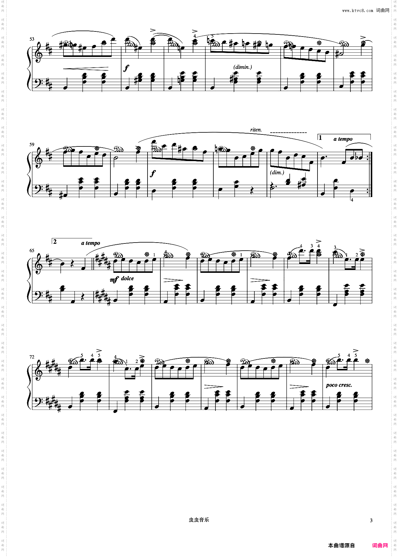 圆舞曲 Op·69 No·2《肖邦圆舞曲集》