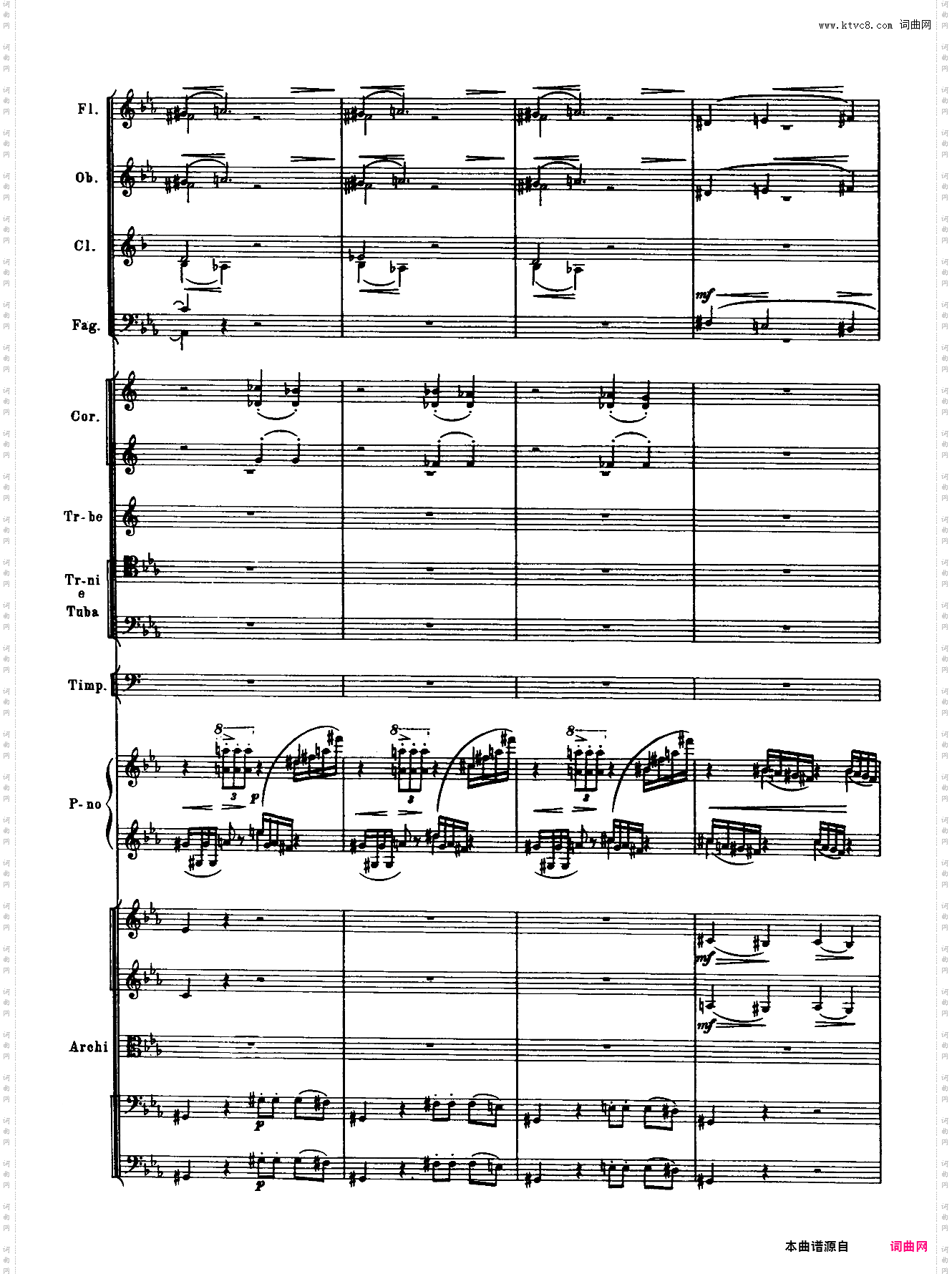Rachmaninoff_拉赫玛尼诺夫钢琴第二协奏曲总谱