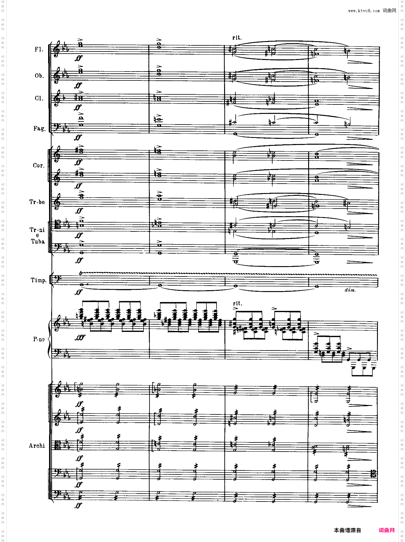 Rachmaninoff_拉赫玛尼诺夫钢琴第二协奏曲总谱
