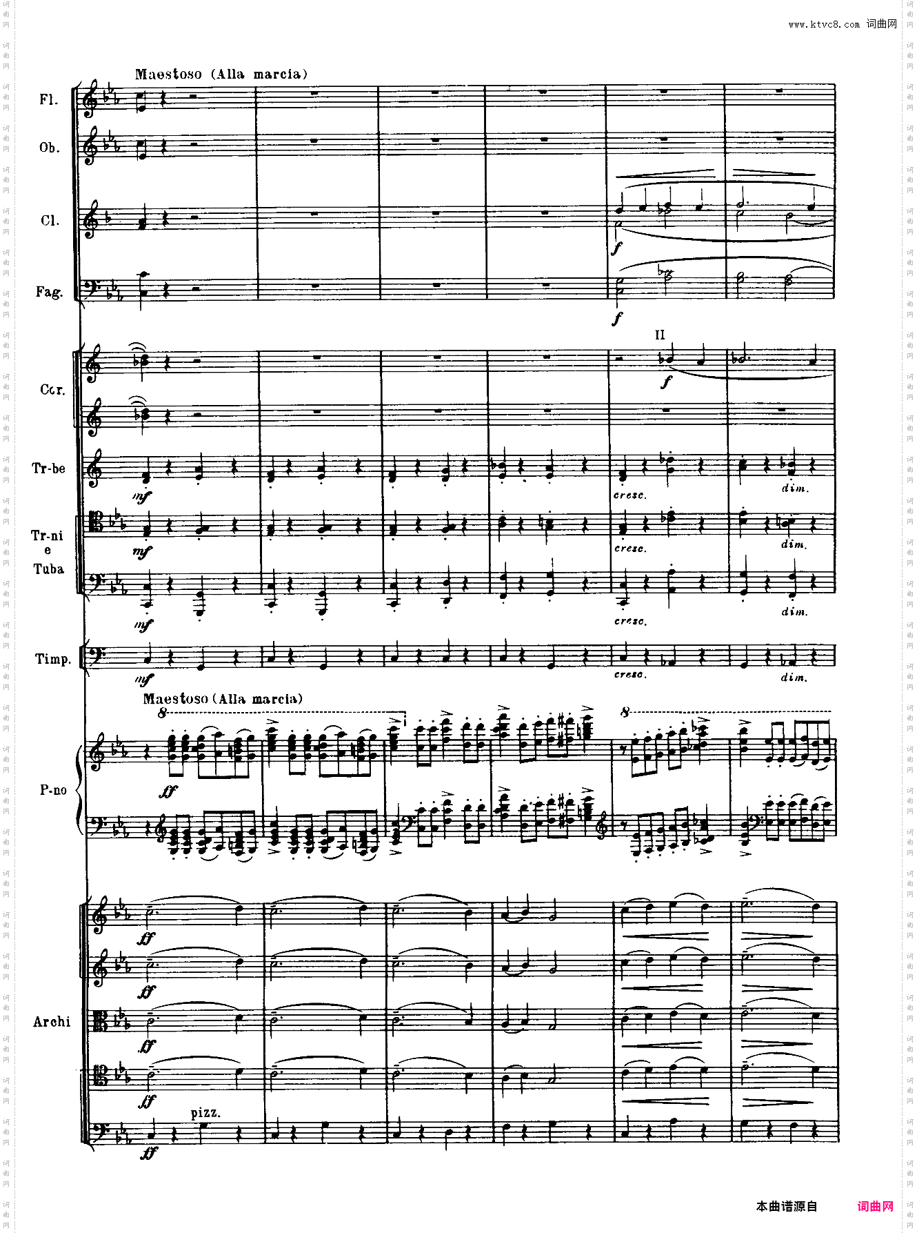 Rachmaninoff_拉赫玛尼诺夫钢琴第二协奏曲总谱