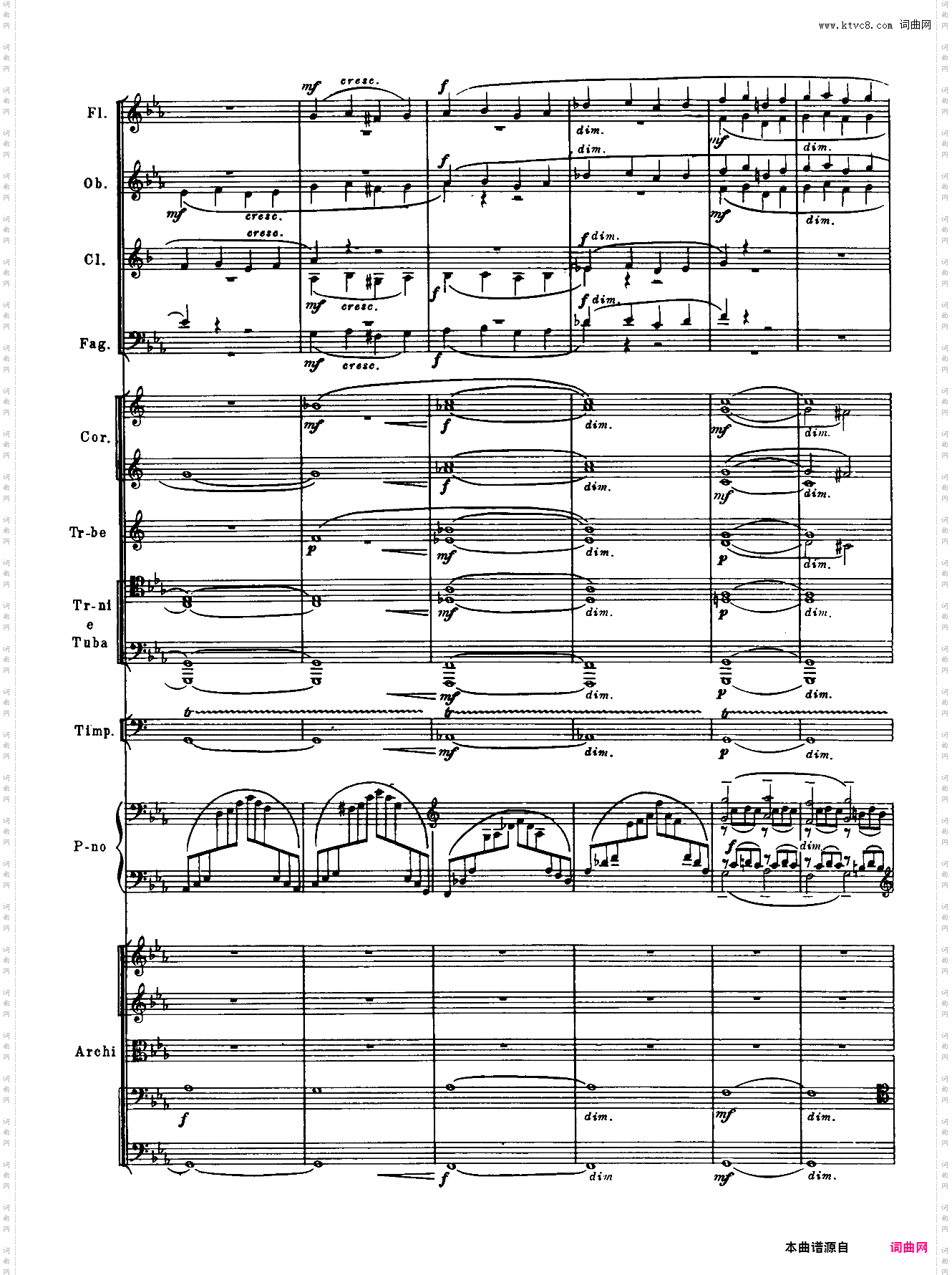 Rachmaninoff_拉赫玛尼诺夫钢琴第二协奏曲总谱