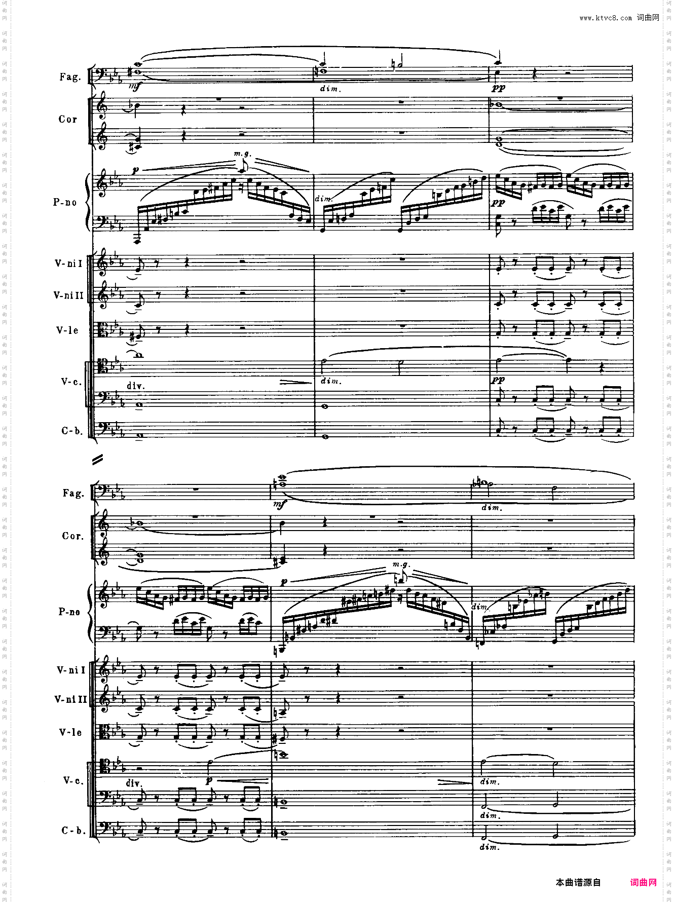 Rachmaninoff_拉赫玛尼诺夫钢琴第二协奏曲总谱