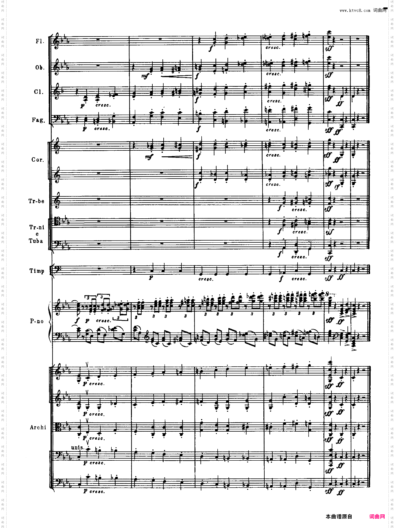 Rachmaninoff_拉赫玛尼诺夫钢琴第二协奏曲总谱