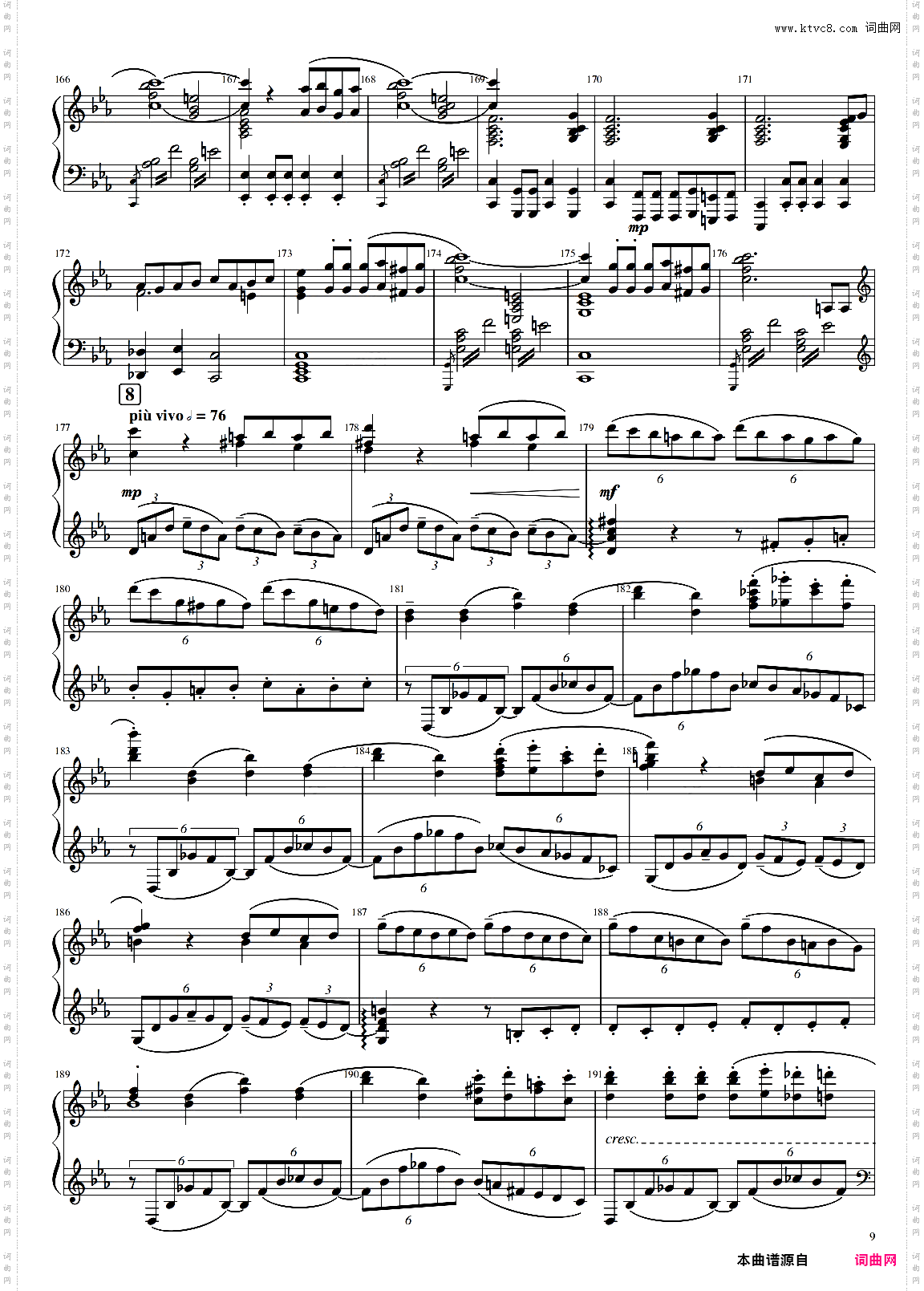 Rachmaninoff_拉赫玛尼诺夫钢琴第二协奏曲钢琴声部