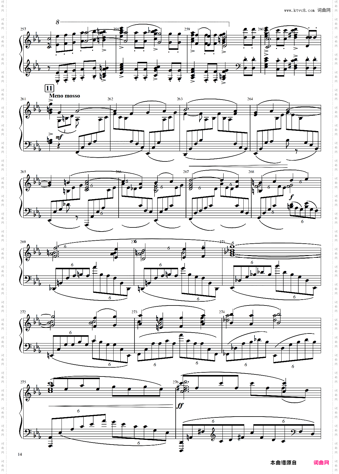 Rachmaninoff_拉赫玛尼诺夫钢琴第二协奏曲钢琴声部