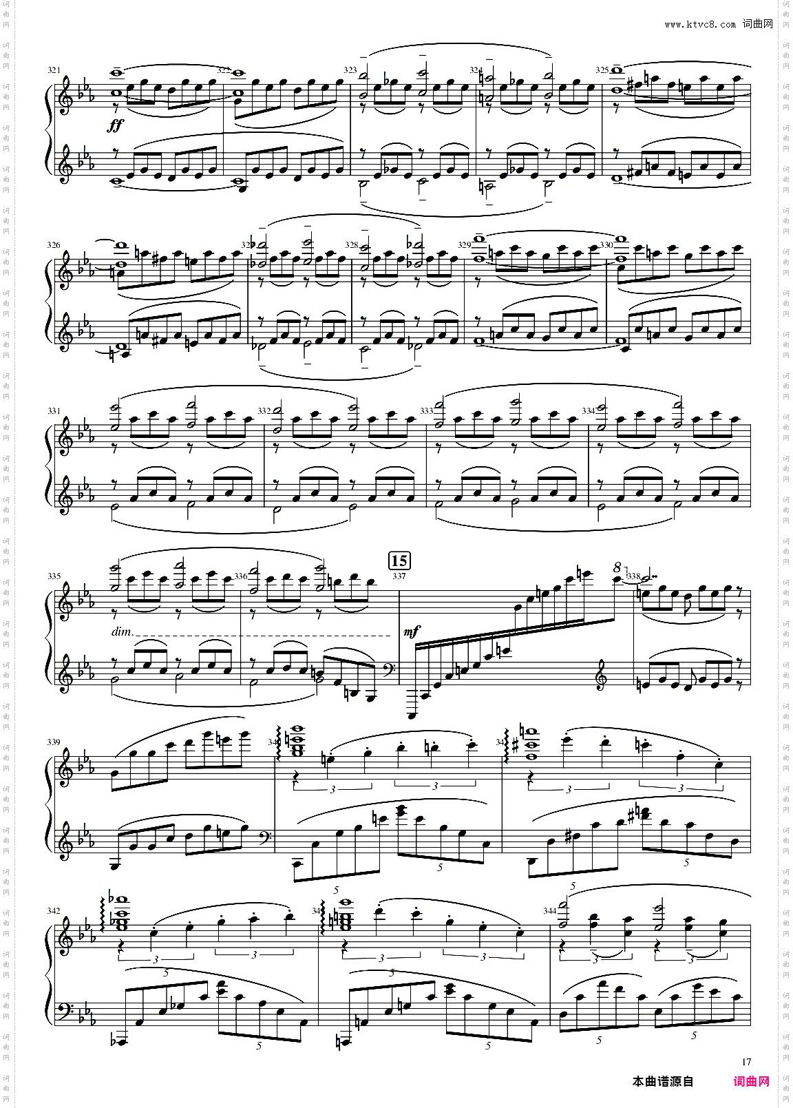 Rachmaninoff_拉赫玛尼诺夫钢琴第二协奏曲钢琴声部
