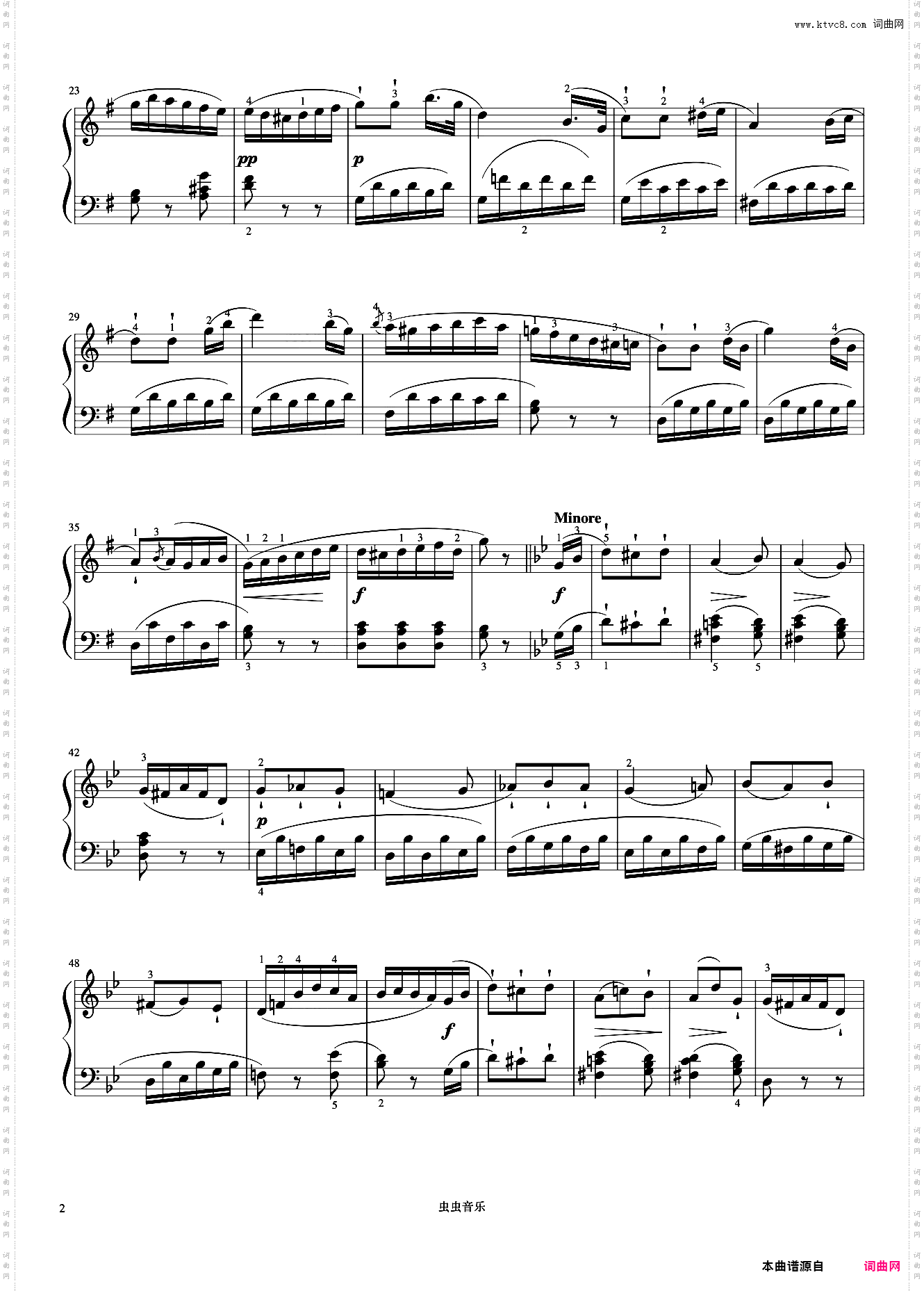 4级 回旋曲 《G大调小奏鸣曲第二乐章《中央院钢琴考级曲目 1-6级》