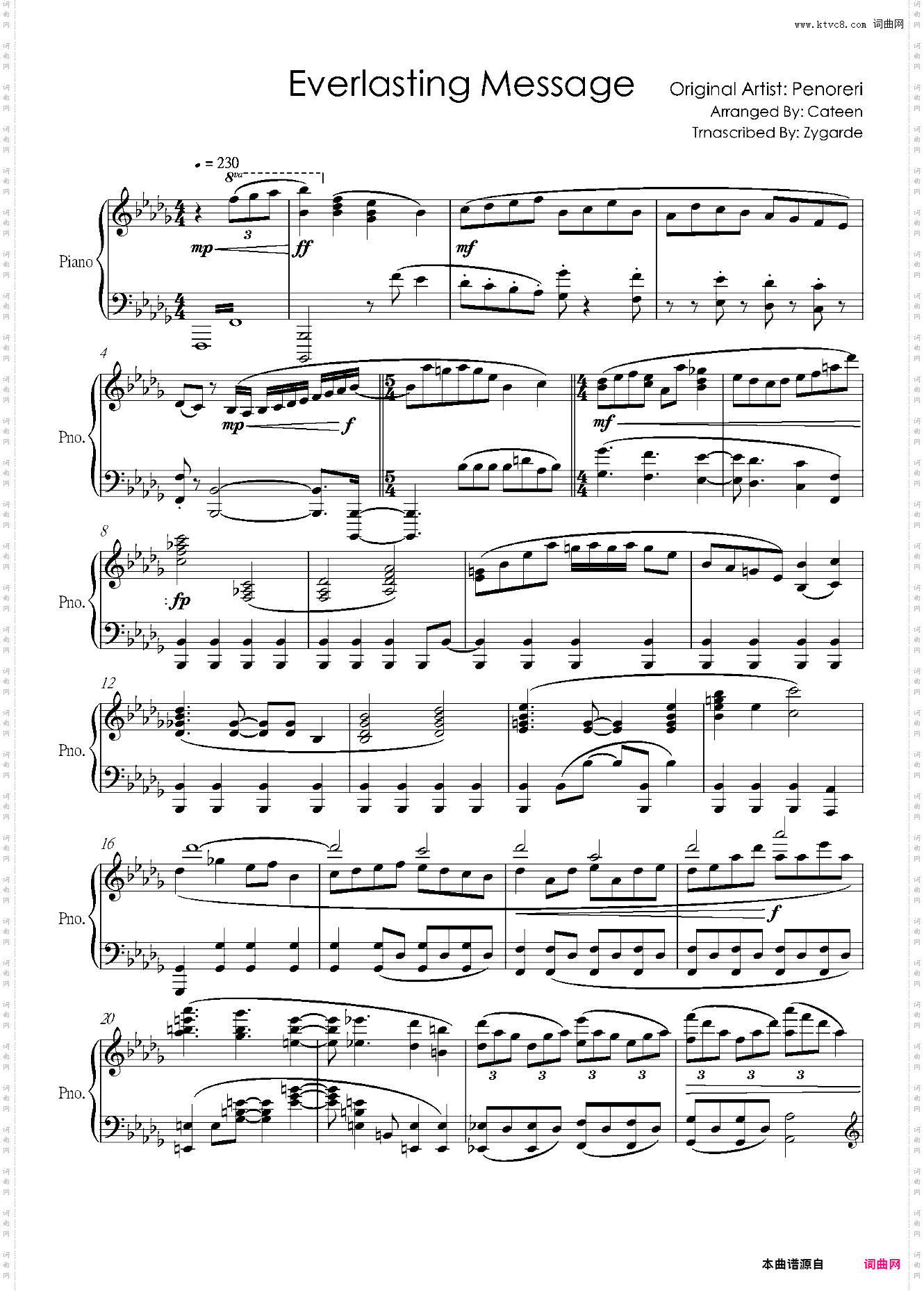 【Cateen】Everlasting Message