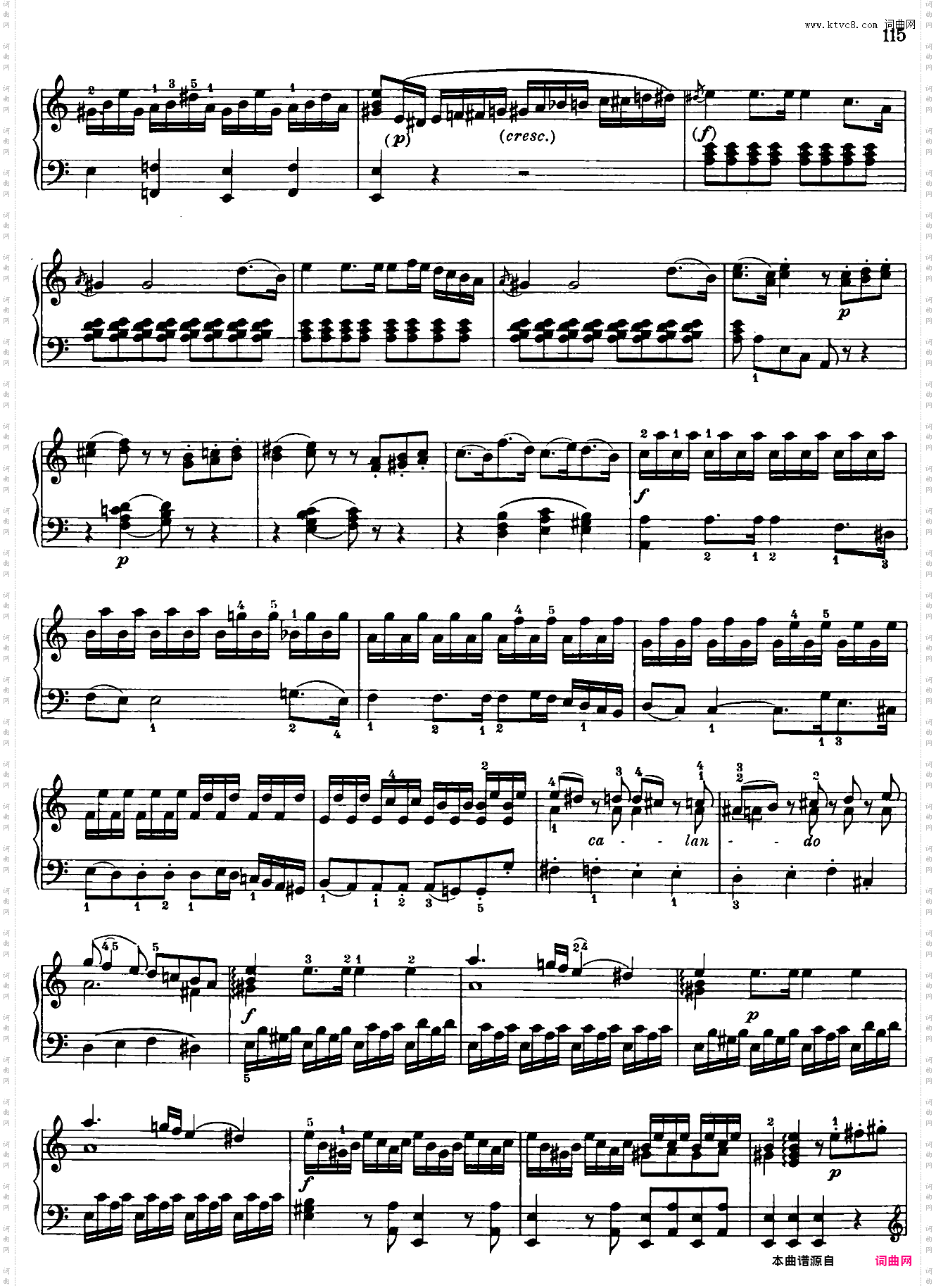 Sonata in a minor No·8 K·310