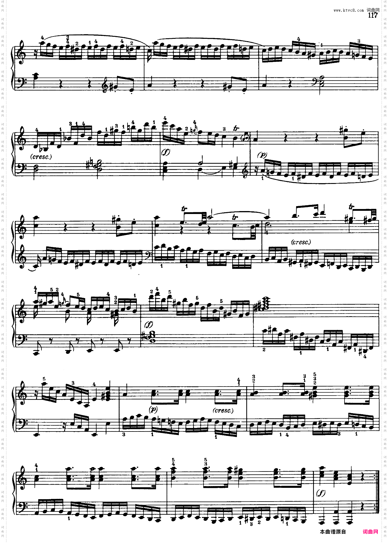 Sonata in a minor No·8 K·310