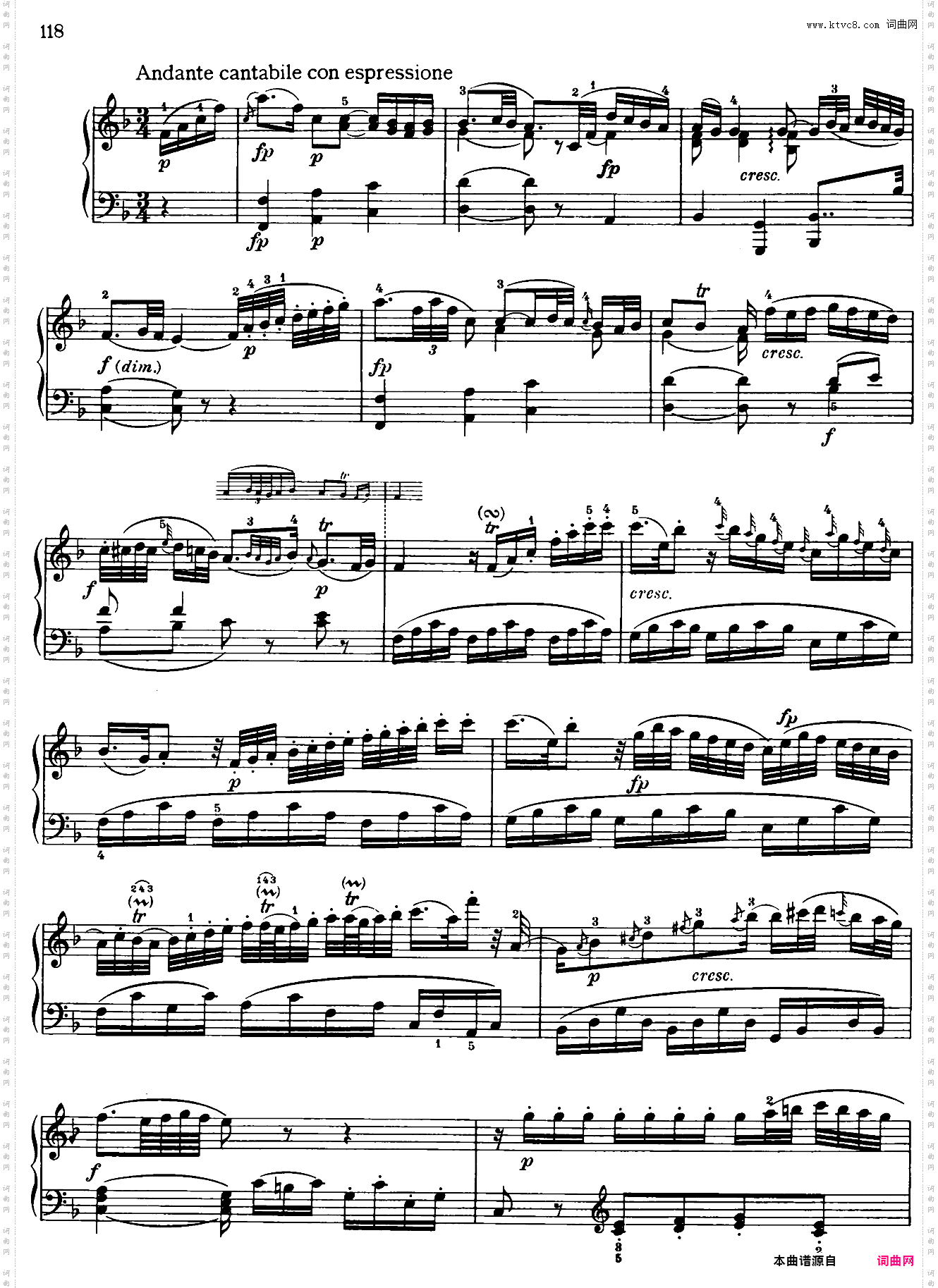 Sonata in a minor No·8 K·310