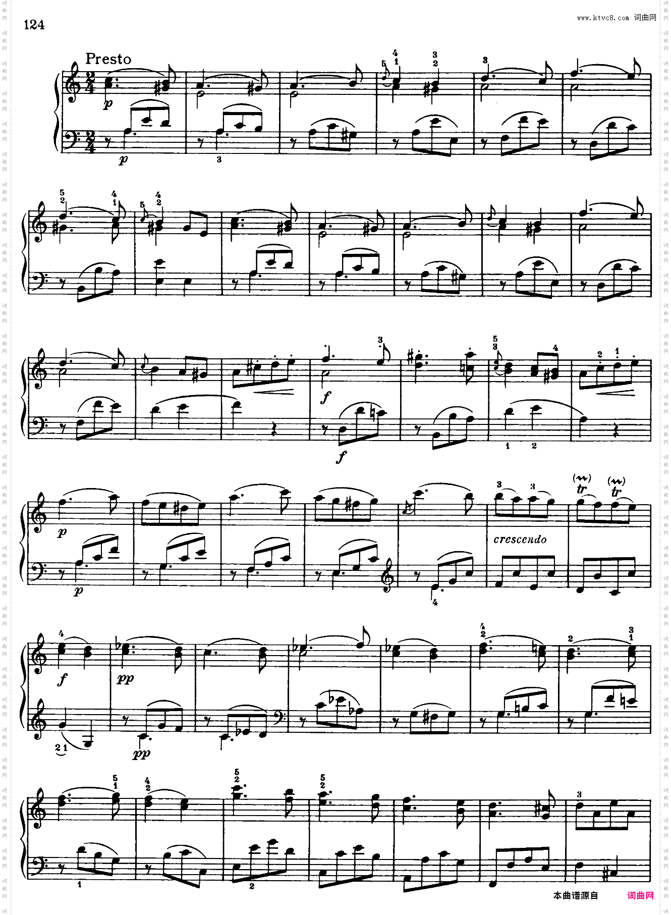 Sonata in a minor No·8 K·310