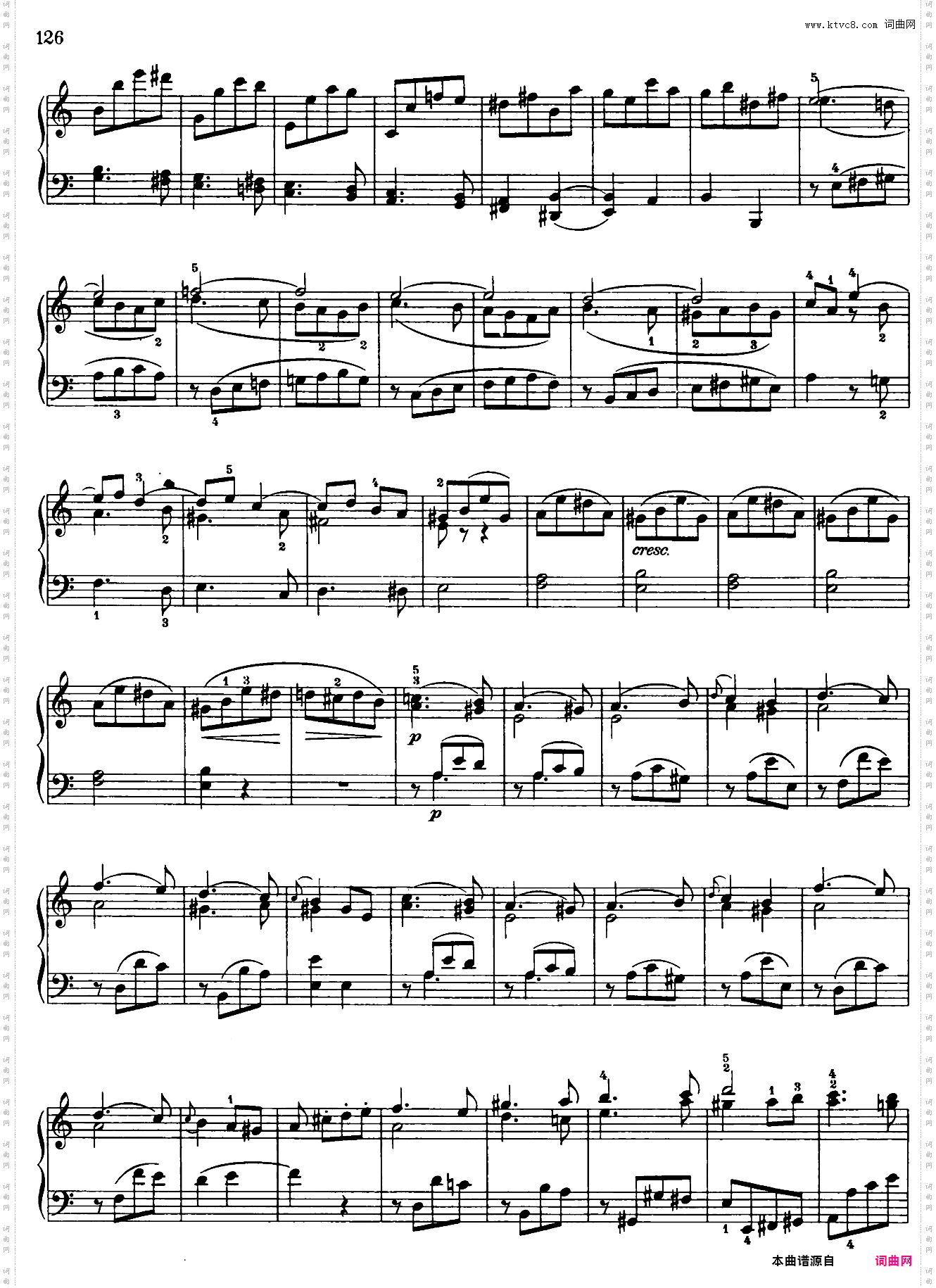 Sonata in a minor No·8 K·310