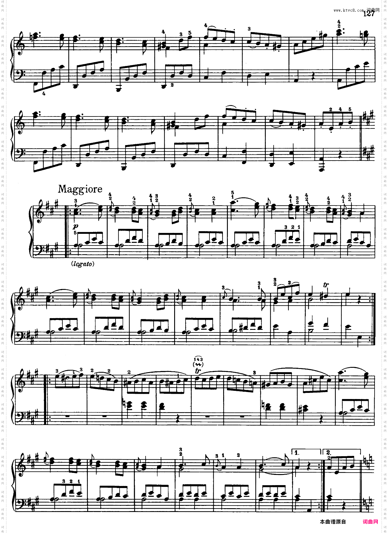 Sonata in a minor No·8 K·310