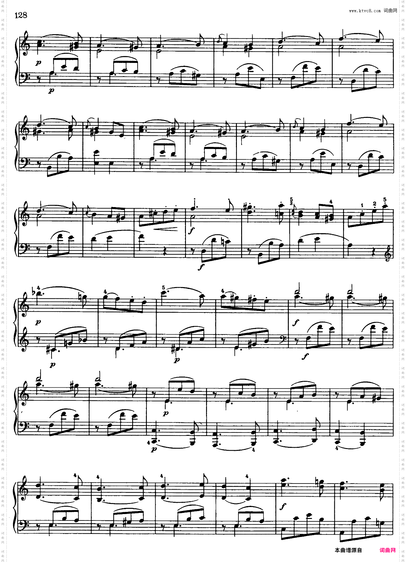 Sonata in a minor No·8 K·310