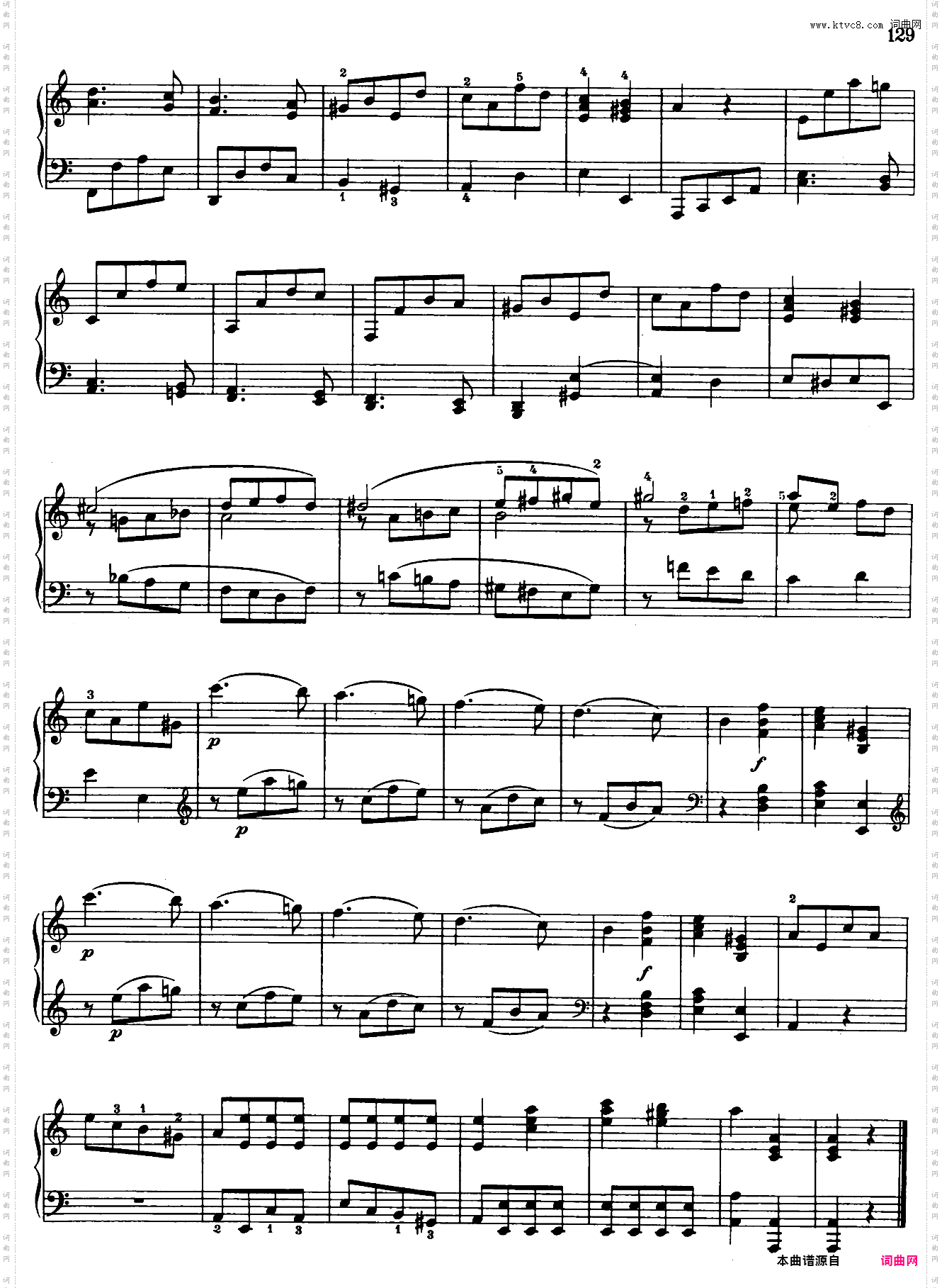 Sonata in a minor No·8 K·310