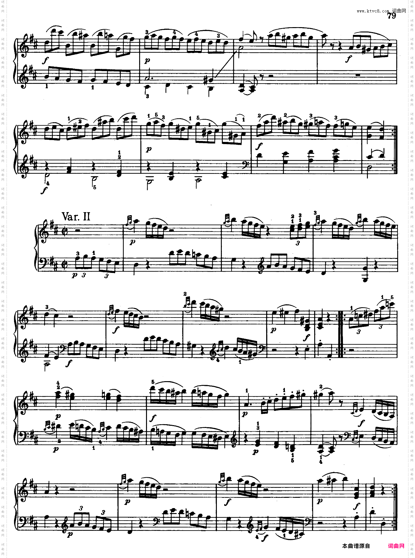 Sonata in D Major No·6 K·284