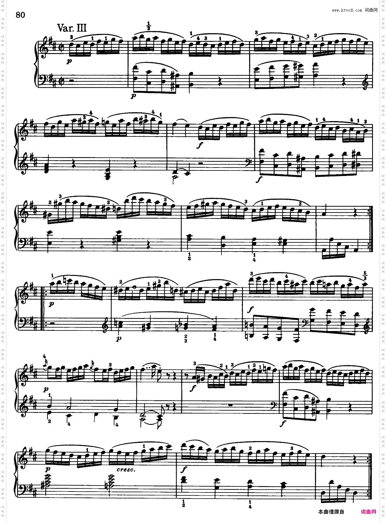 Sonata in D Major No·6 K·284