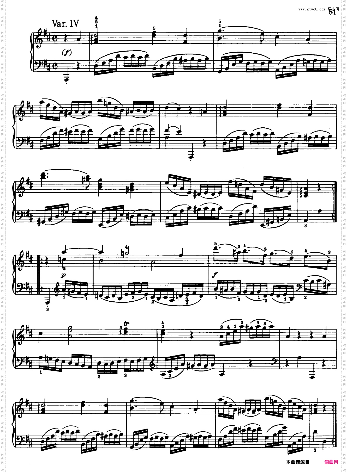 Sonata in D Major No·6 K·284