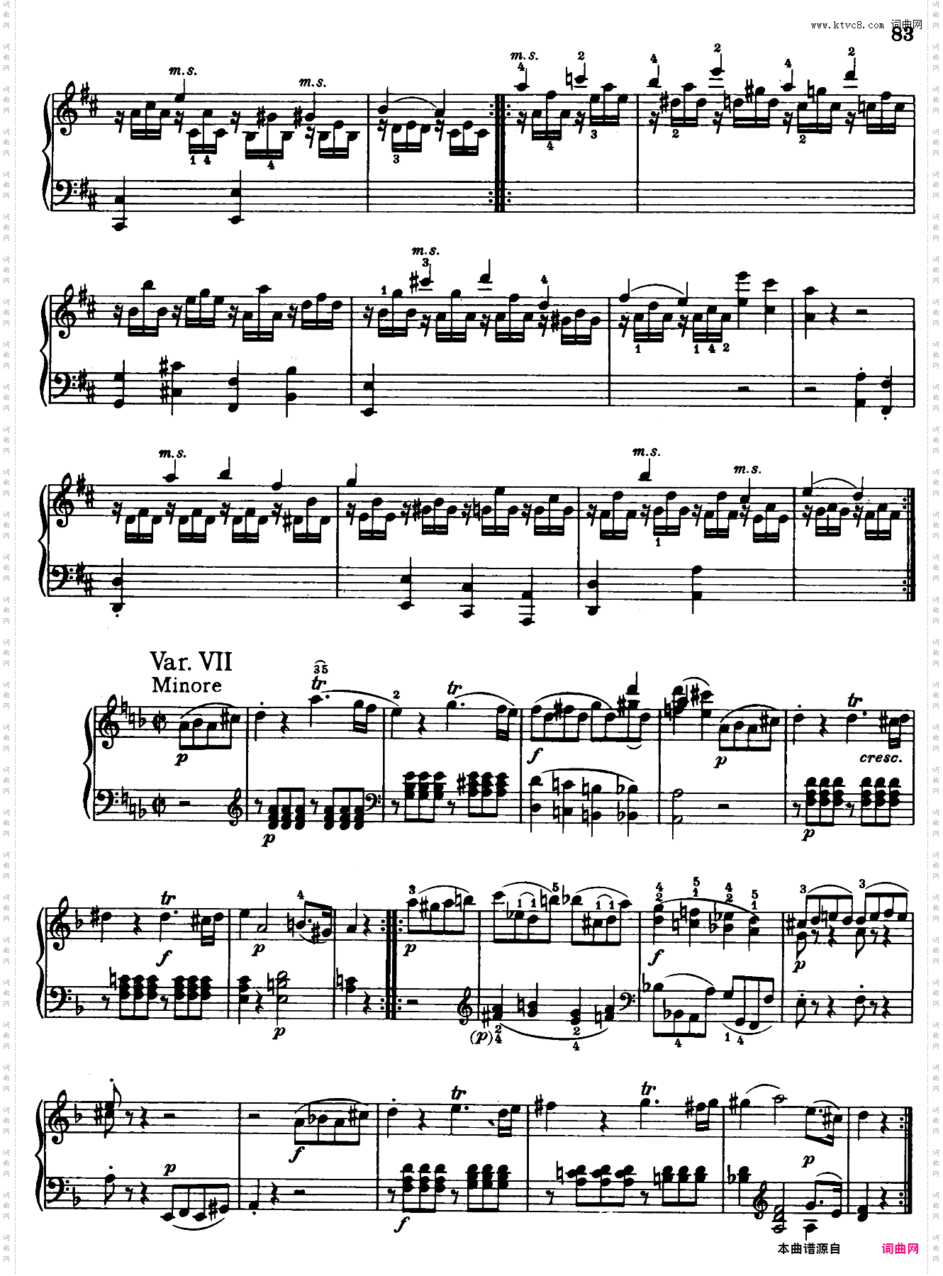 Sonata in D Major No·6 K·284
