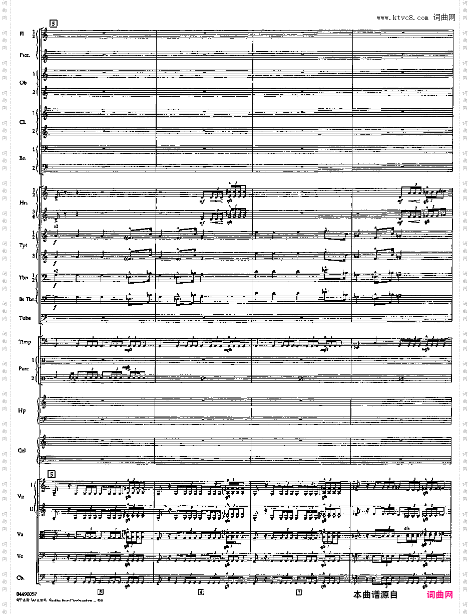 帝国进行曲总谱 The Imperial March Full Orchestra