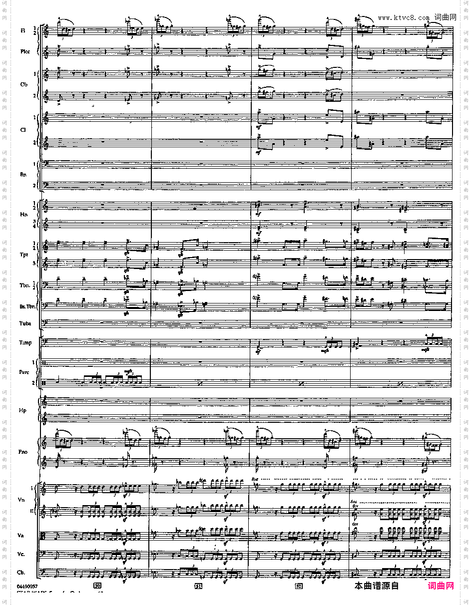 帝国进行曲总谱 The Imperial March Full Orchestra