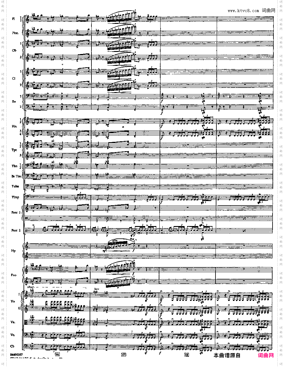 帝国进行曲总谱 The Imperial March Full Orchestra