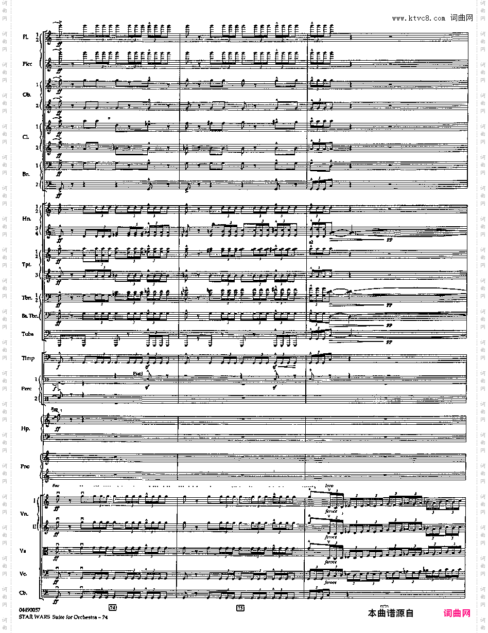 帝国进行曲总谱 The Imperial March Full Orchestra