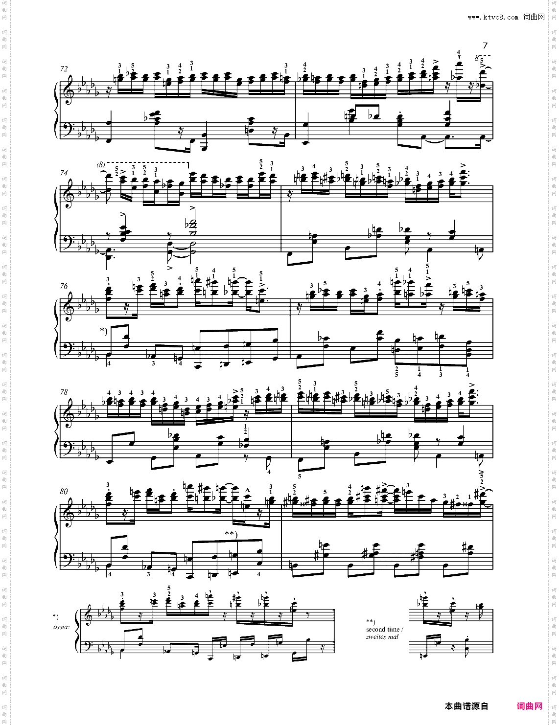 【爵士】【带指法】 尼古拉·凯帕斯汀 八首音乐会练习曲Eight Concert Études Op 40 - No· 7· Intermezzo· Allegretto