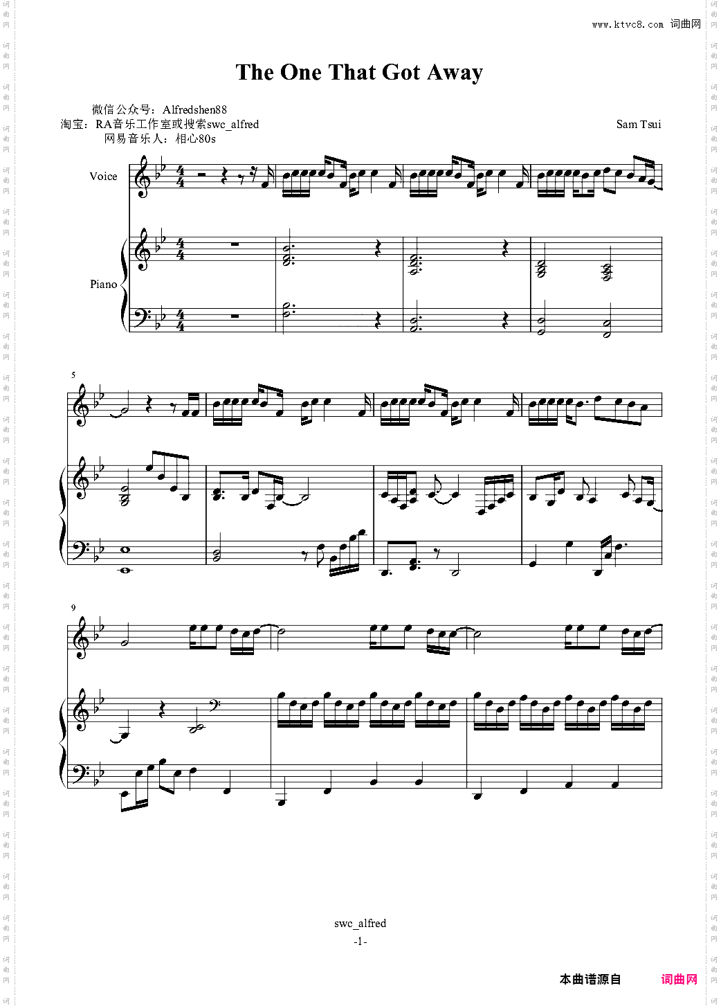 The One That Got Away-伴奏