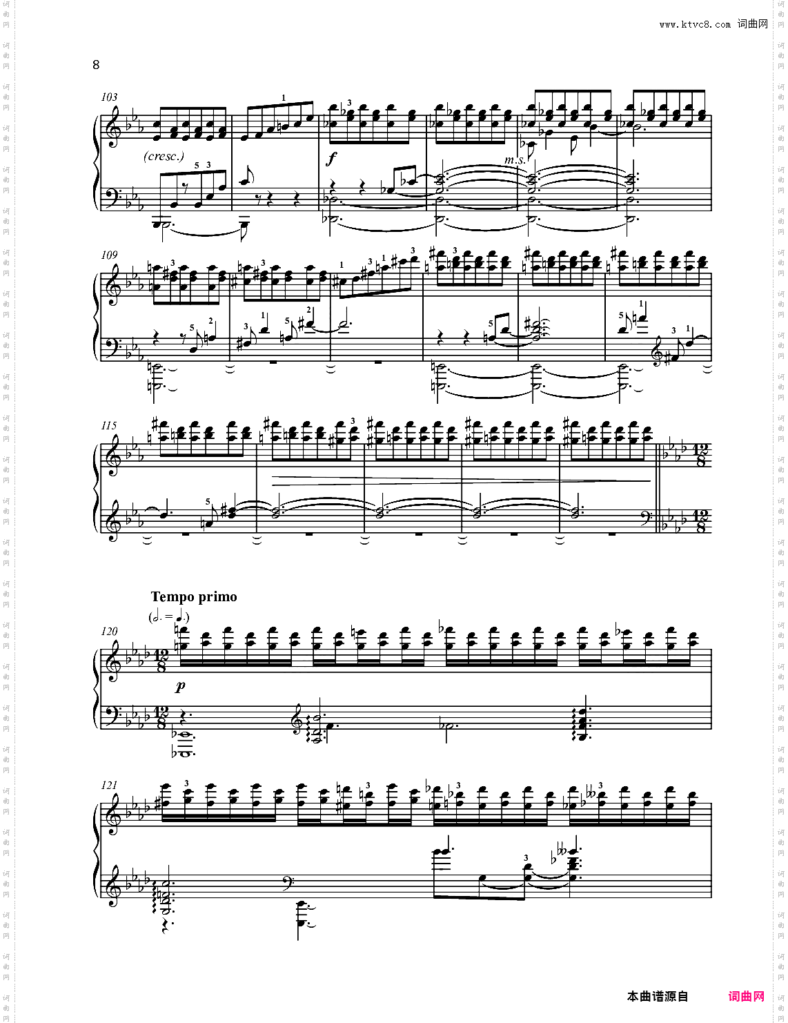 【爵士】【带指法】尼古拉斯凯帕斯汀 八首音乐会练习曲 Eight Concert Études Op 40 - No· 2· Dream· Moderato